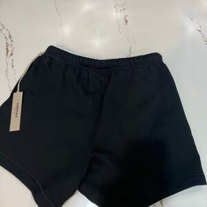 Essentials Black Athletic Shorts Relaxed Fit